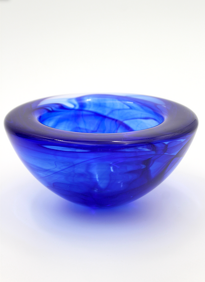 Kosta Boda - Heavy Cobalt blue "Atoll" bowl, Anna Erhner 