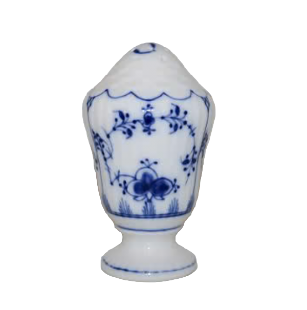 Royal Copenhagen - 'Muselmalet Riflet' saltbøsse